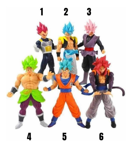 Dragon Ball Súper Muñeco Goku Jiren Vegeta Broly Y Muchos ++