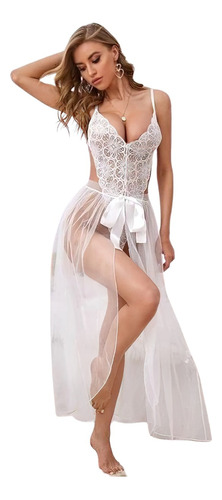 Lindo Traje De Novia Blanco Baby Doll Sutil Body Falda+ Velo