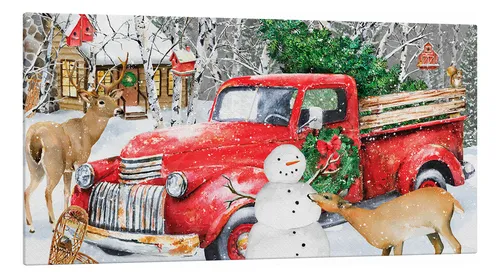 comprar Cuadro Árboles De Navidad Decorativo Canvas 120x60