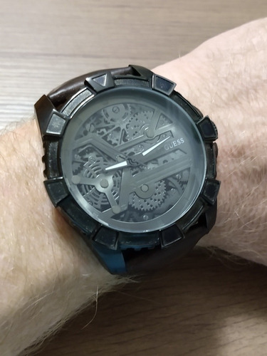 Relógio Guess Masculino Original Pulseira De Couro