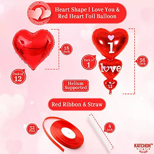 8 globos de corazón rojo enorme de 36 pulgadas, globos románticos de papel  de aluminio de corazón grande, globos de San Valentín para bodas
