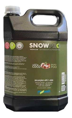 Shampoo Neutro Com Óleo De Coco 5l Snowpro Go Eco Wash