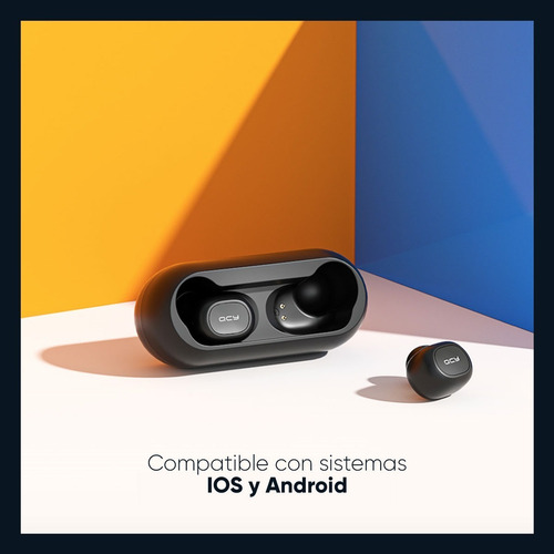 Auriculares Inalámbrico Qcy T1c Color Negro In Ear Buds