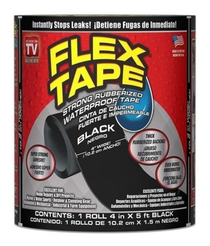 Super Fita Adesiva Flex Tape Cola Tudo Uso Fácil 140x10cm