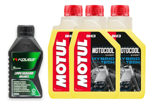 Kit Limpa Radiador Motul Motocool 3 L + Koube Limpa Radiador