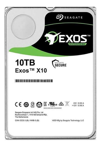 Hd Seagate 10tb Exos, 7200 Rpm, 256mb, 3.5, Sata 3 - St10000