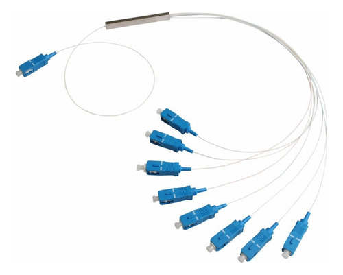 100x Splitter 1 X 8 Sc/upc Sm Plc 0.9mm Divisor Fibra Hfo