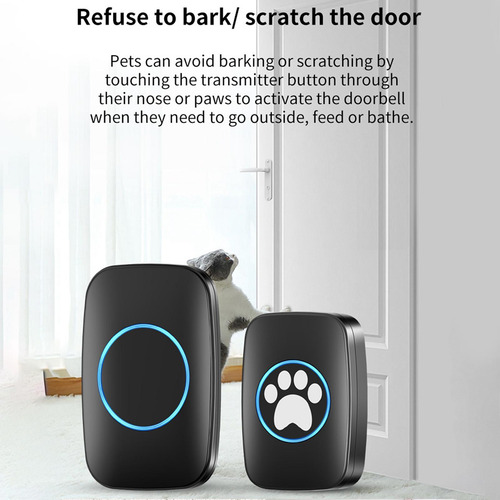 Timbre Para Perro Con Botón Táctil Con 60 Melodías,
