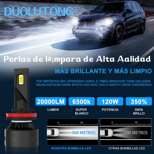 Kit Focos Delanteros Led Auto H3 H7 H11 9005 9006 Canbus Csp