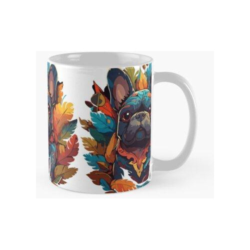 Taza El Bulldog Francés Camina Hacia El Bosque De Juegos. Ca