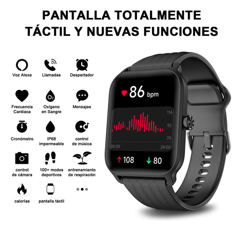 Reloj Smartwatch Inteligente Iowodo W13 Smart Watch Para Mujer Hombre Con Llamada Bluetooth Impermeable Notificación Alexa