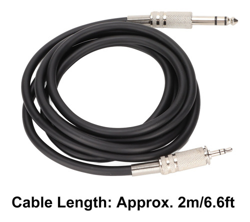 Imagen 9 de 10 de Cable De 6,35 Mm Macho A 3,5 Mm Jack Auxiliar Estéreo Profes