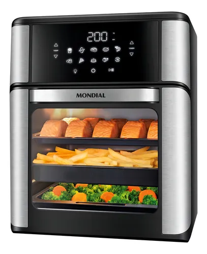 Fritadeira Air Fryer Forno Oven 12L Mondial 2200W AFON-12L-BI-BC