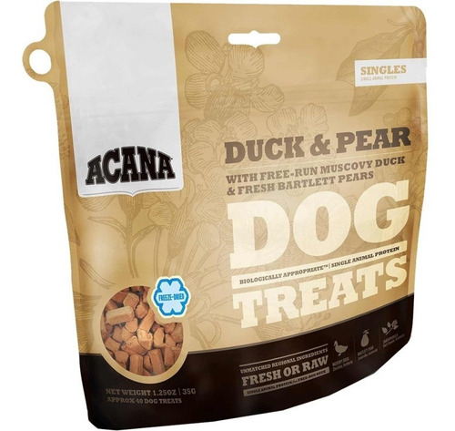 Acana Snacks Para Perros Duck & Pear 35 Gr