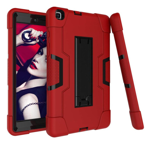 Funda Bingcok Para Galaxy Tab A 8.0 T290/t295 Heavy Duty Roj