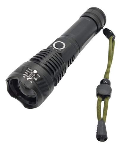 Lampara Táctica Recargable Led Xhp70 Ultra Potente Militar