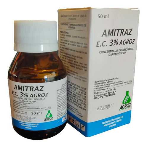 Amitraz Pets 3% Control De Garrapata X 50 Ml