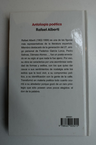 Antología Poética Rafael Alberti ,maría Asunción Mateo C77