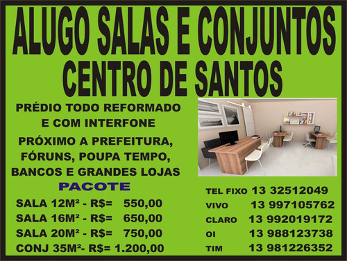 Imagem 1 de 13 de Sala Comercial Para Alugar Na Rua Amador Bueno, Centro, Santos - Sp - Liv-3933