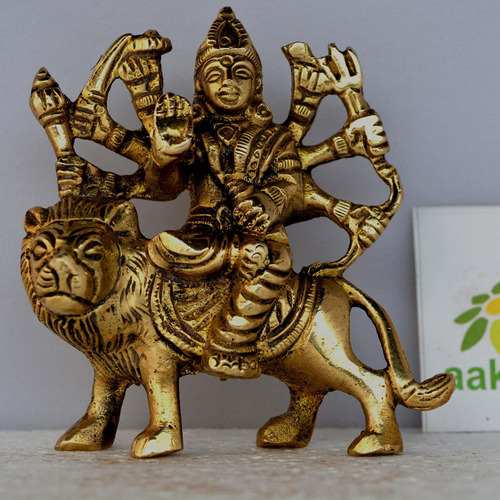 Escultura Estatua Laton Durga Idol Religioso Hindu Hogar 3 