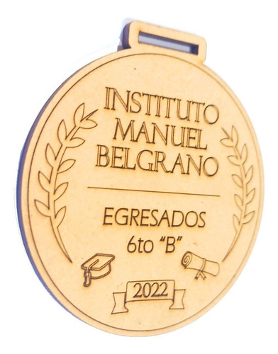 Imagen 2 de 3 de 150 Medallas Egresados Gorro Diploma Premio Fibrofacil 8 Cm.