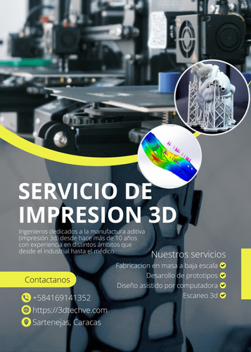 Servicio De Impresion 3d, Diseño Cad Y Fabricacion En Masa