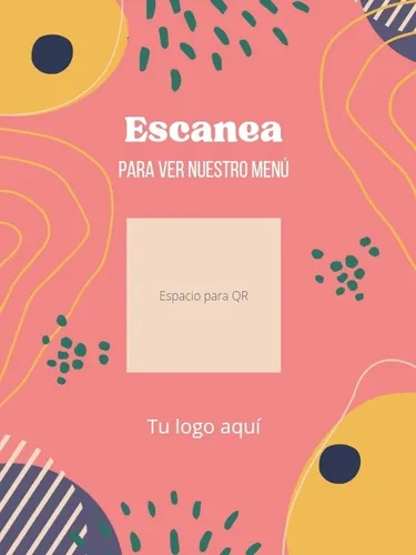 Diseño De Menu Digital Con Código Qr Para Escanear.