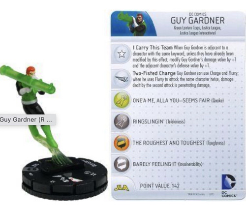Heroclix Figura Dc Streets Of Gotham #027 Guy Gardner + Cart