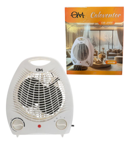Caloventor Eléctrico 2000w Con Ventilación Om Negro