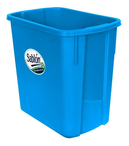 4 Pack Bote De Basura Rectangular 4l Color Azul