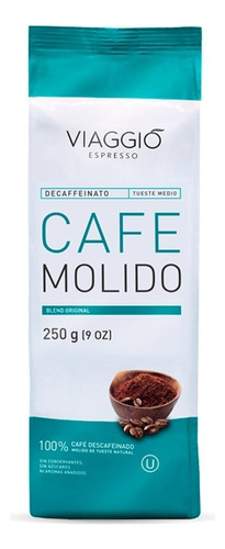 Café Molido | Descafeinado | 250 Grs | Viaggio Espresso