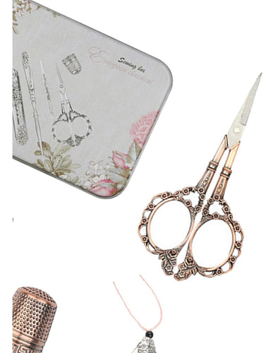 Herramientas De Costura De Bordado Vintage Tijeras Estuche