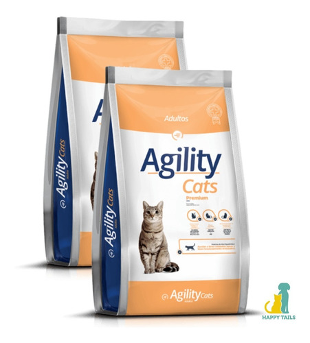 Agility Gato Adulto 2 X 10 Kg (20 Kg) - Happy Tails