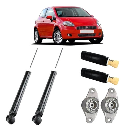 Par Amortecedor Traseiro + Kit Completo Fiat Punto / Linea (Recondicionado)