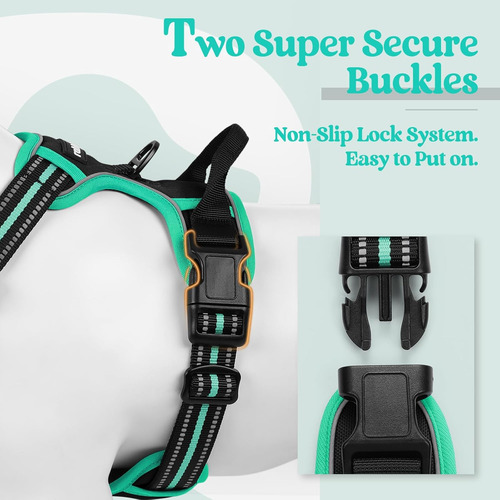 Arnés Para Perro Rabbitgoo No Pull Ajustable Con 2 Clips M