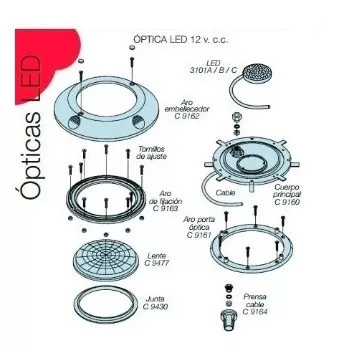 Optica Mavi led color chatas 20W - Hidraulica Sarandi