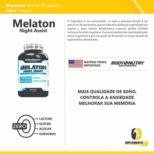 L Triptofano Precursor 5htp Serotonina 60 Cápsulas