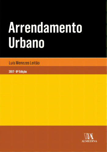 Arrendamento Urbano, De Leitão Menezes. Editora Almedina Em Português