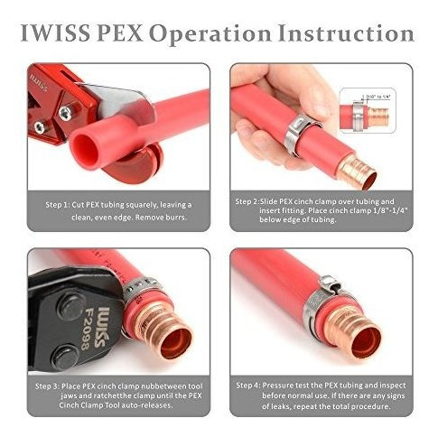 Imagen 4 de 6 de Iwiss Pex Alicate Para Fijar Abrazadera 3 8 1 Calibre