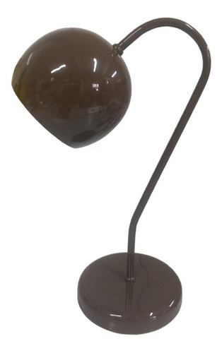 Abajur Luminária de mesa Para Escrivaninha Modelo Bolinha Cores Cúpula Marrom Amandini