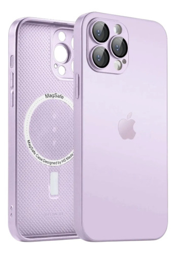 Cargador Inalambrico + Funda Ceramica Para Iphone 16 Pro Max Violeta