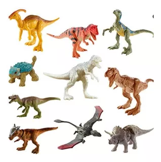 Set 10 Mini Dinosaurio Jurassic World Camp Cretáceous Mattel