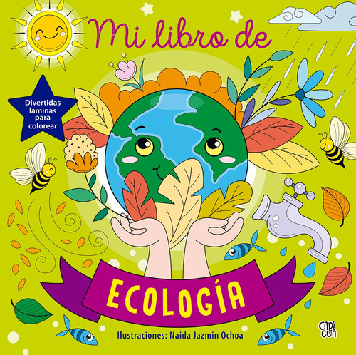 Mi libro de ecología: Divertidas láminas para colorear, de Ochoa, Naida Jazmin. Editorial VR Editoras, tapa blanda en español, 2021