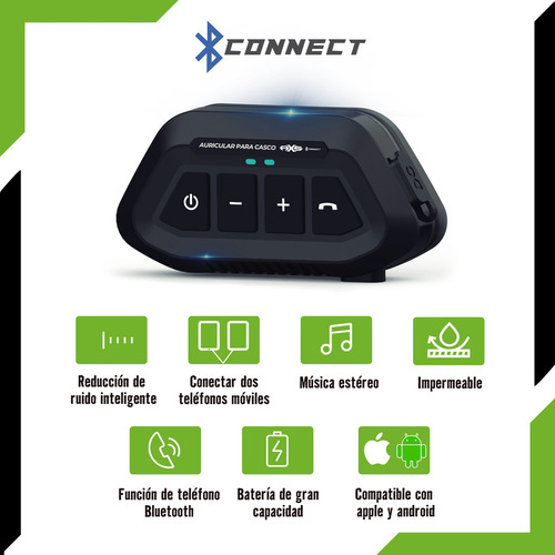 Audífono Bluetooth Para Casco Mb Motos Axs