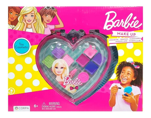 Set De Maquillaje En Forma De Corazón Barbie Multiscope Nena