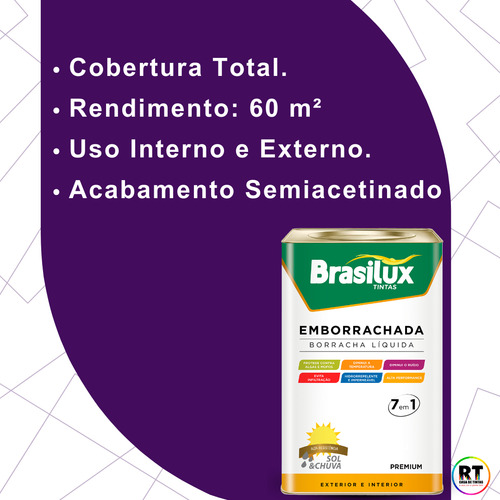 Tinta Roxo Intenso Emborrachada 16l Infiltração E Fissuras