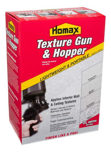 Homax Pistola De Textura Neumática Y Tolva, 3l - Herramien.