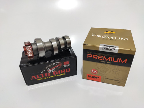 Imagem 1 de 7 de Pistão 4mm Kmp Premium + Comando 6.4/6.2 P/titan/bros 150