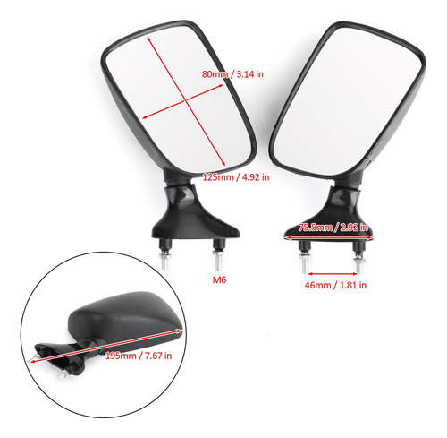 Asd Parte De Retrovisores For Yamaha Fzr 250r 400r 600rr