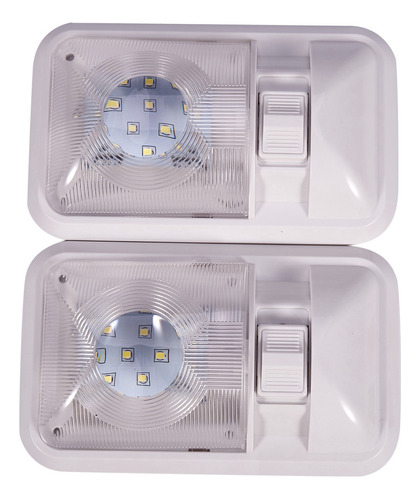 Paquete De 2 Luces Led De Techo Tipo Domo Para Caravanas, 12